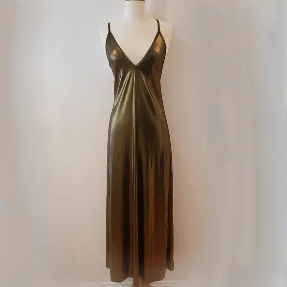 American Apparel | Dresses | American Apparel Dark Gold Dress | Poshmark